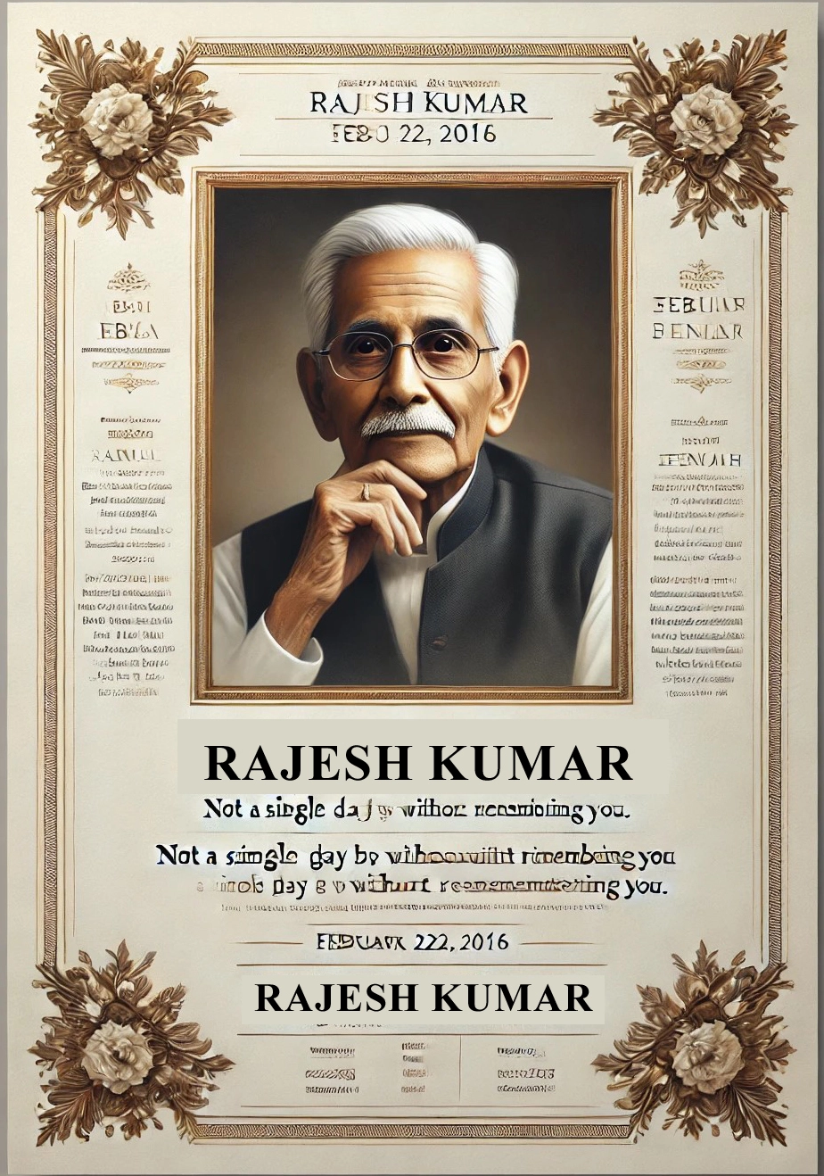 Remembrance ads in Times of India newspaper